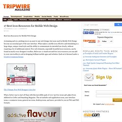 17 Best Icon Resources for Mobile Web Design