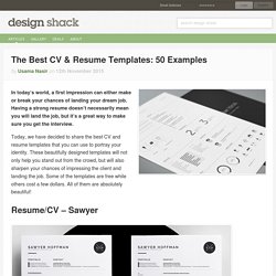 The Best CV & Resume Templates: 50 Examples