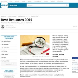 Best Resumes 2014