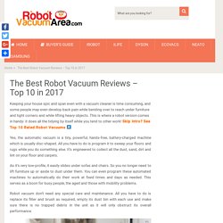 The Best Robot Vacuum Reviews – Top 10 in 2017