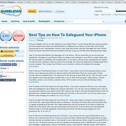 Best Tips on How To Safeguard Your iPhone