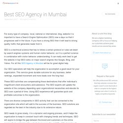 best SEO agency in Mumbai