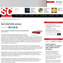 Best SIM/SIEM solution - SC Magazine US