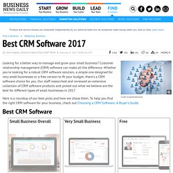 Best CRM Software for Small Businesses - 2016 Edition