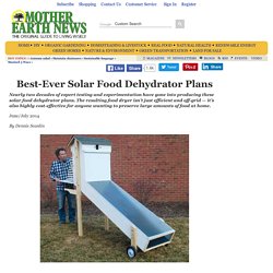 Best-Ever Solar Food Dehydrator Plans