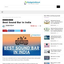 Best Sound Bar in India in 2021