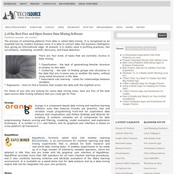 5 of the Best Free and Open Source Data Mining Software