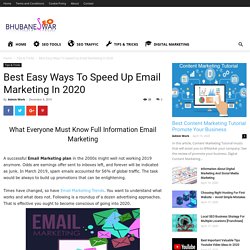 Best Easy Ways To Speed Up Email Marketing In 2020