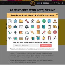 40 best free icon sets, Spring 2015