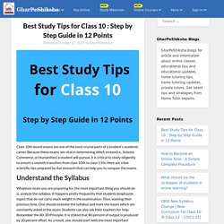 Best Study Tips for Class 10 : Step by Step Guide in 12 Points