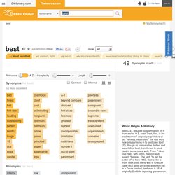 Best Synonyms, Best Antonyms