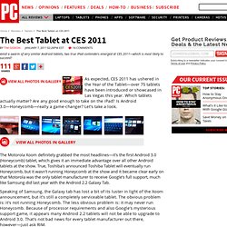 The Best Tablet at CES 2011