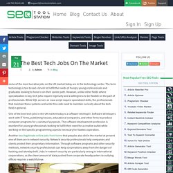 The Best Tech Jobs On The Market