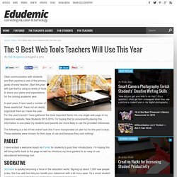 The 9 Best Web Tools Teachers Will Use This Year