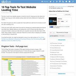 10 Best Tools to Test Website Loading Time