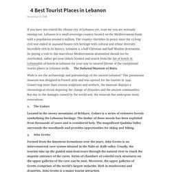    4 Best Tourist Places in Lebanon
