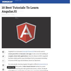 10 Best Tutorials To Learn AngularJS - Hongkiat