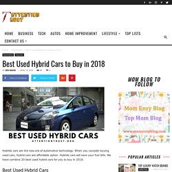 Best Used Hybrid Cars to Buy in 2018