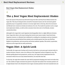 Best Vegan Meal Replacement Shakes