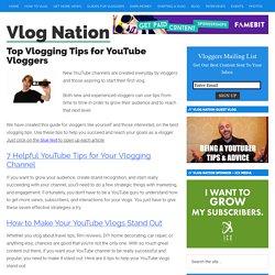 The Best Vlogging Tips for YouTube Vloggers