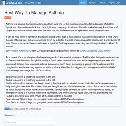 Best Way To Manage Asthma