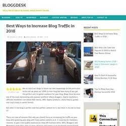 Best Ways to Increase Blog Traffic in 2018