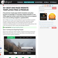 50+ HTML Single One Page Website Templates Free and Premium