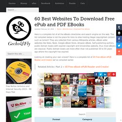 60 Best Websites To Download Free ePub and PDF EBooks