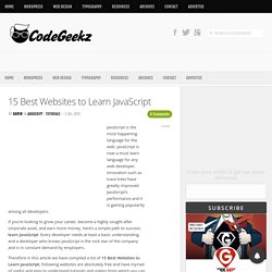 15 Best Websites to Learn JavaScript