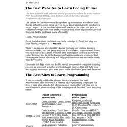 The Best Websites to Learn How to Write Code