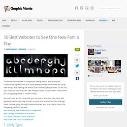 10 Best Websites to See One New Font a Day