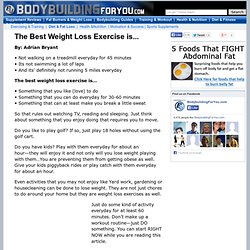 The Best Weight Loss Exercises - Lose Weight Exercise