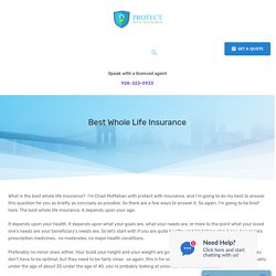 Best Whole Life Insurance - Protect With Insurance