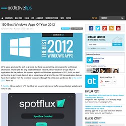 150 Best Windows Apps Of Year 2012