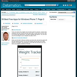 50 Best Free Apps for Windows Phone 7 — Datamation.com