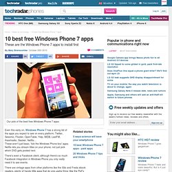 10 best free Windows Phone 7 apps