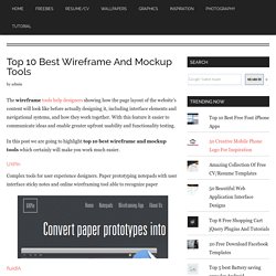 Top 10 Best Wireframe And Mockup Tools
