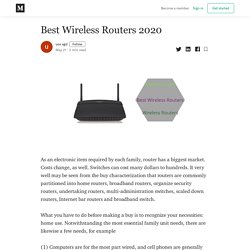 Best Wireless Routers 2020 - uos sgd - Medium