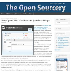 Best Open CMS: WordPress vs Joomla vs Drupal