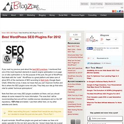 The Best WordPress SEO Plugins For 2012