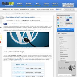 Top 10 Best Wordpress Plugins of 2011