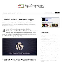 15 Must-Have WordPress Plugins for your Blog