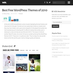 Best Free WordPress Themes of 2010