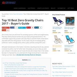 Top 10 Best Zero Gravity Chairs 2017