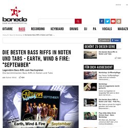 Die besten Bass Riffs in Noten und Tabs - Earth, Wind & Fire: "September" 