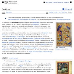 Bestiaire