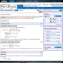 Beta distribution - Math Wiki