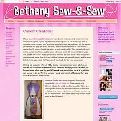 Bethany Sew-and-Sew: Character Aprons!!!