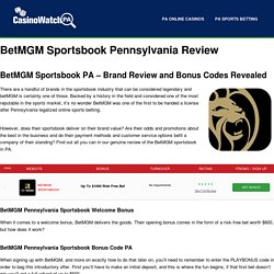 BetMGM PA Sportsbook - Review & $600 Free Bonus