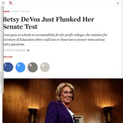 Betsy DeVos Just Flunked Her Senate Test